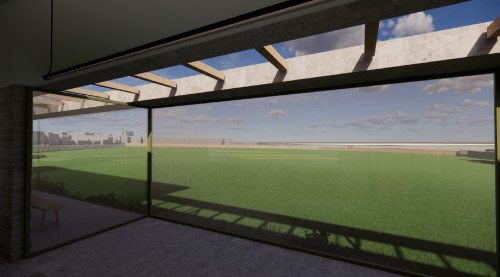 Cricket pavilion Office for Contemporary Rural Architecture view