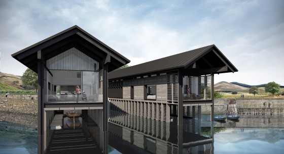 modern residential architecture floating house appledore
