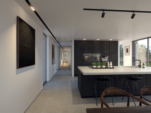residentual architect open plan kitchen connected to garden