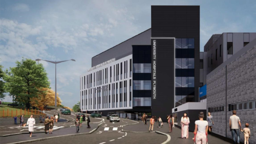 Derriford Hospital Emergency Care Building exterior 2
