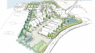 Landscape lead housing scheme with estuary view