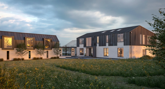 live work scheme with barn inspired cladding
